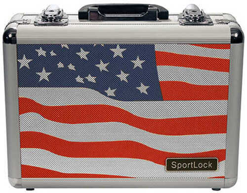 Sportlock Double Pistol Aluminum Case USA Flag